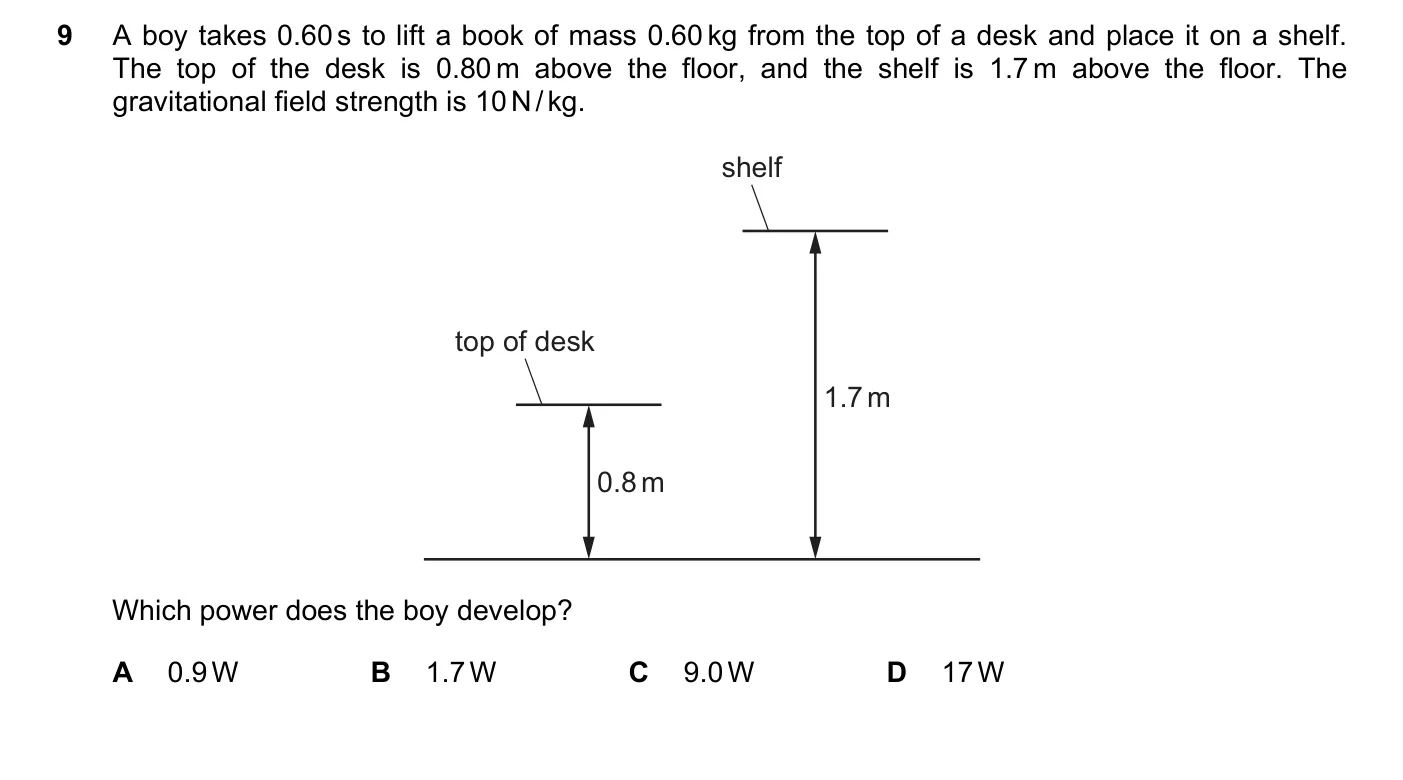 Question 9, November 2022, 0625 Paper 22