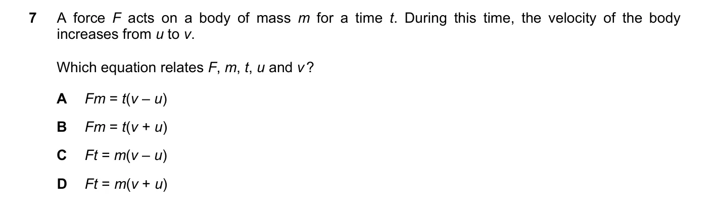 Question 7, November 2022, 0625 Paper 23