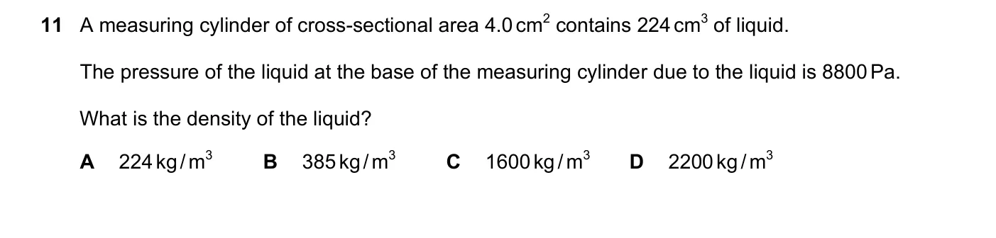 Question 11, November 2022, 0625 Paper 23