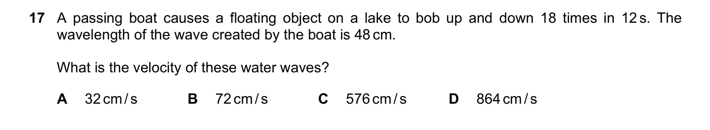 Question 17, November 2022, 0625 Paper 23