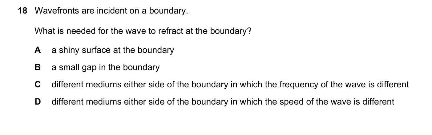 Question 18, November 2022, 0625 Paper 23