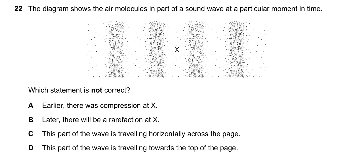 Question 22, November 2022, 0625 Paper 23