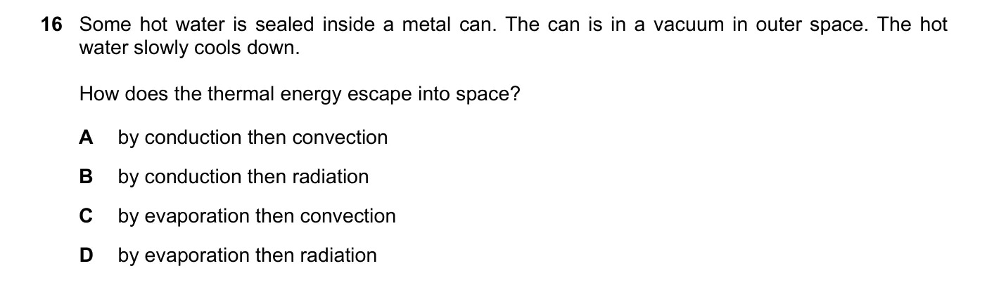 Question 16, June 2023, 0625 Paper 21