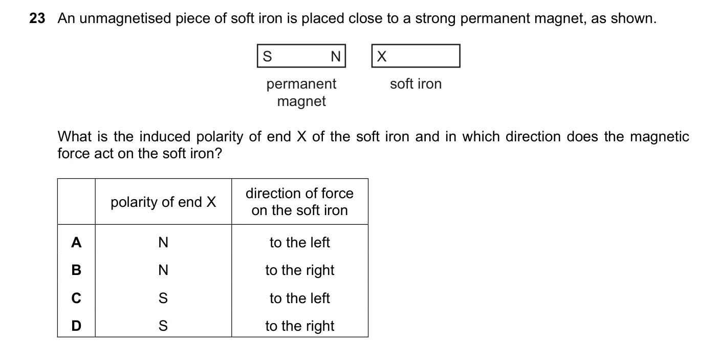 Question 23, June 2023, 0625 Paper 21