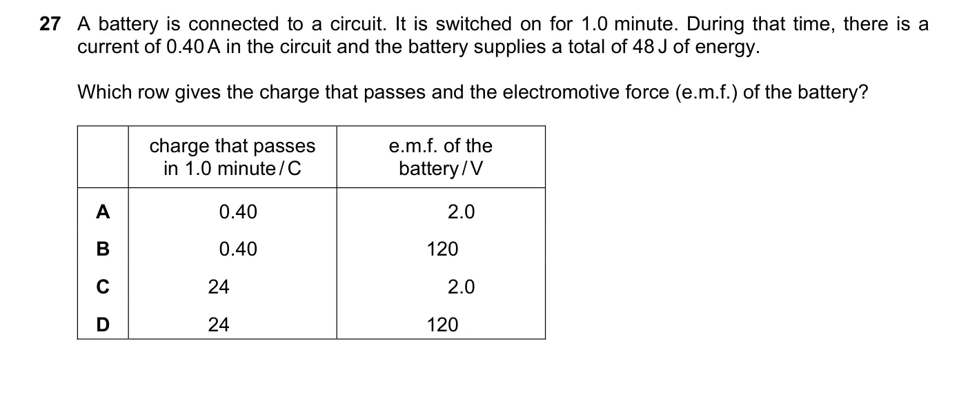 Question 27, June 2023, 0625 Paper 21
