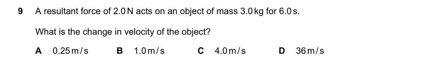 Question 9, June 2023, 0625 Paper 22