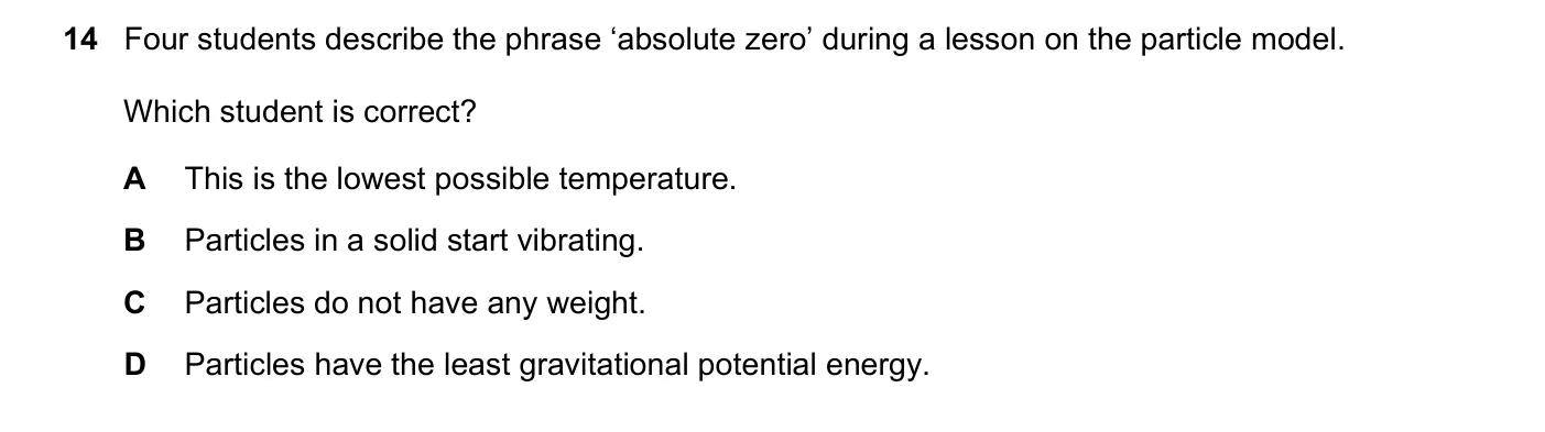 Question 14, June 2023, 0625 Paper 22