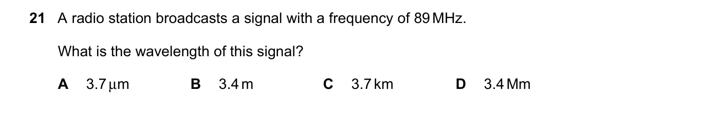 Question 21, June 2023, 0625 Paper 22