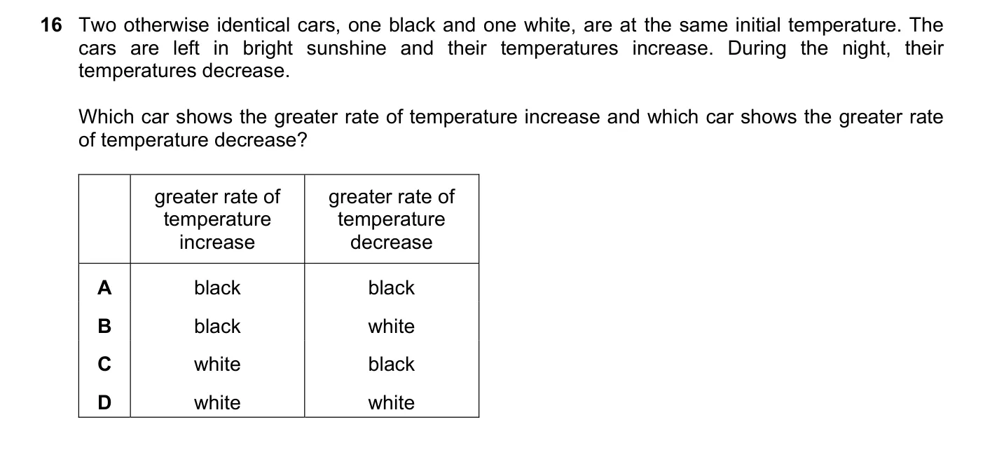 Question 16, June 2023, 0625 Paper 23