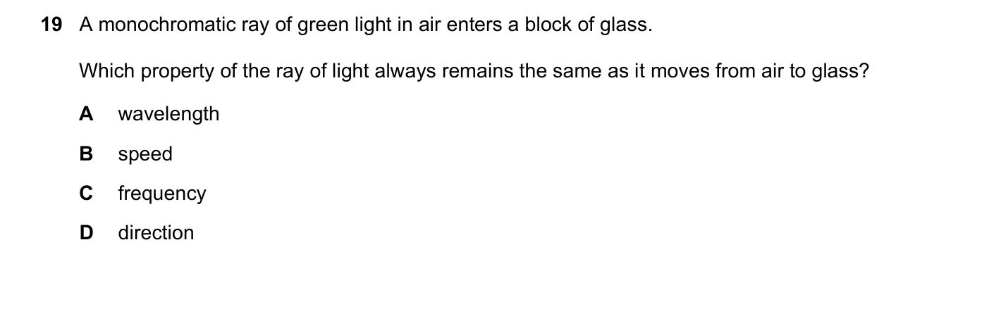 Question 19, June 2023, 0625 Paper 23