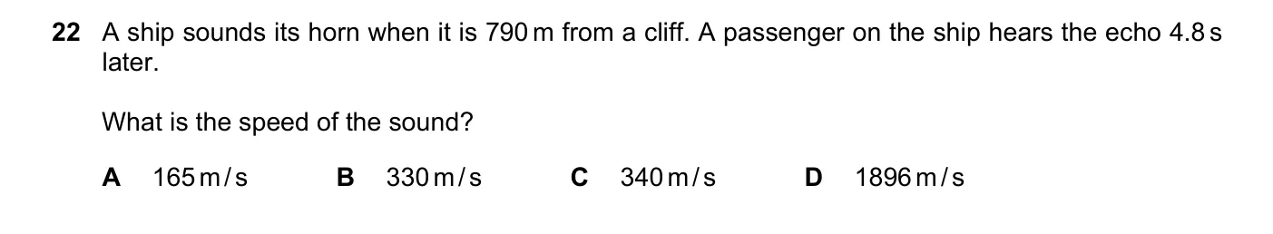 Question 22, June 2023, 0625 Paper 23