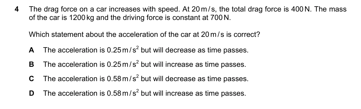 Question 4, March 2023, 0625 Paper 22