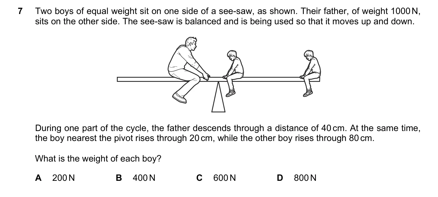 Question 7, March 2023, 0625 Paper 22