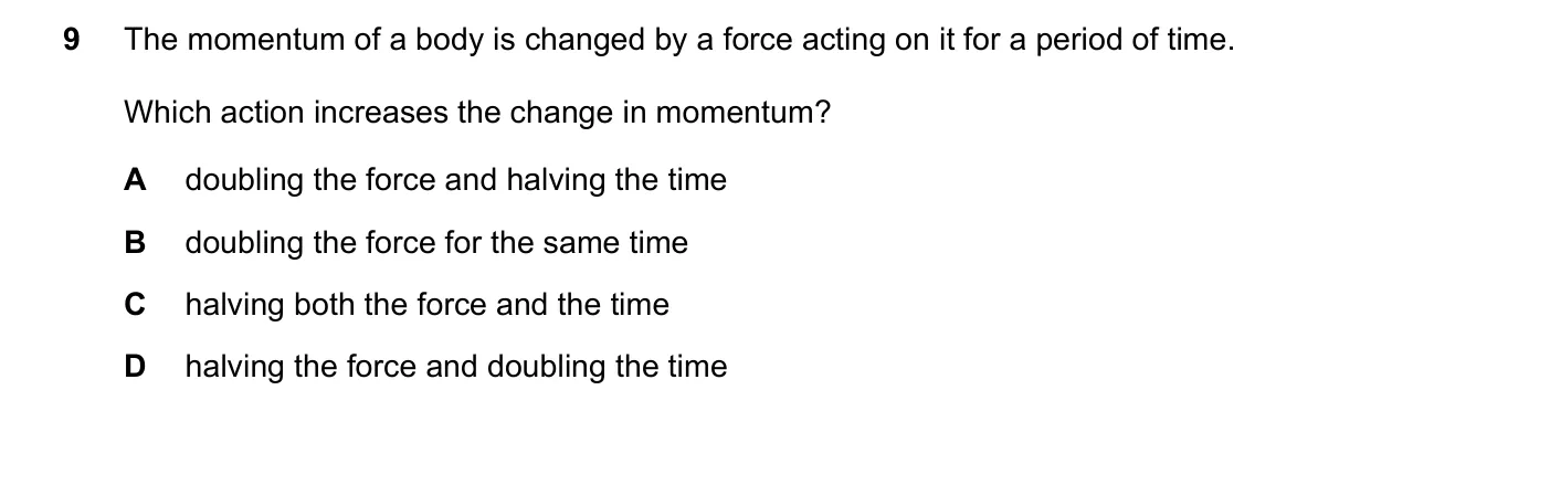 Question 9, March 2023, 0625 Paper 22