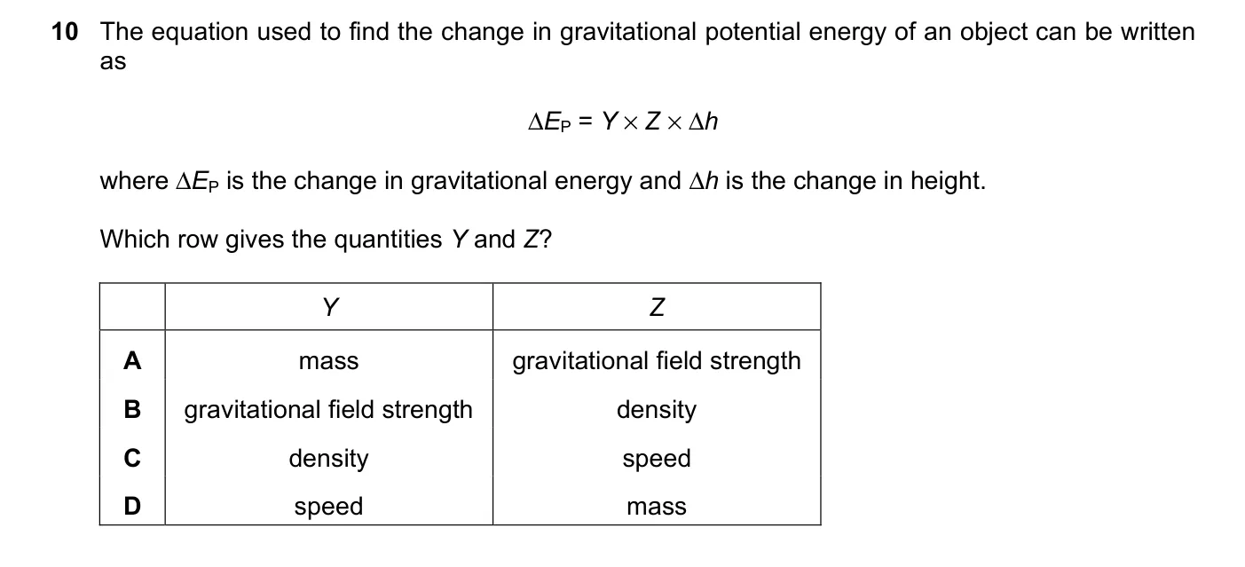 Question 10, March 2023, 0625 Paper 22