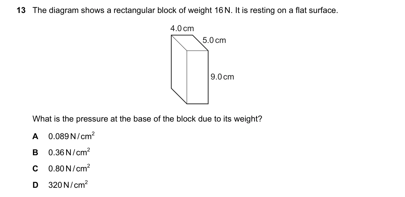 Question 13, March 2023, 0625 Paper 22