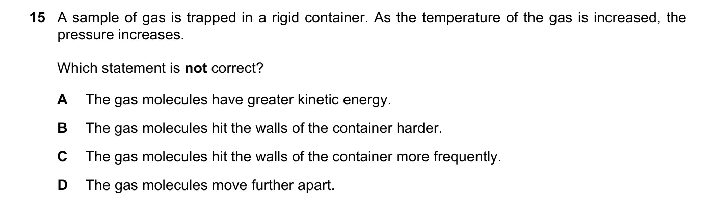Question 15, March 2023, 0625 Paper 22