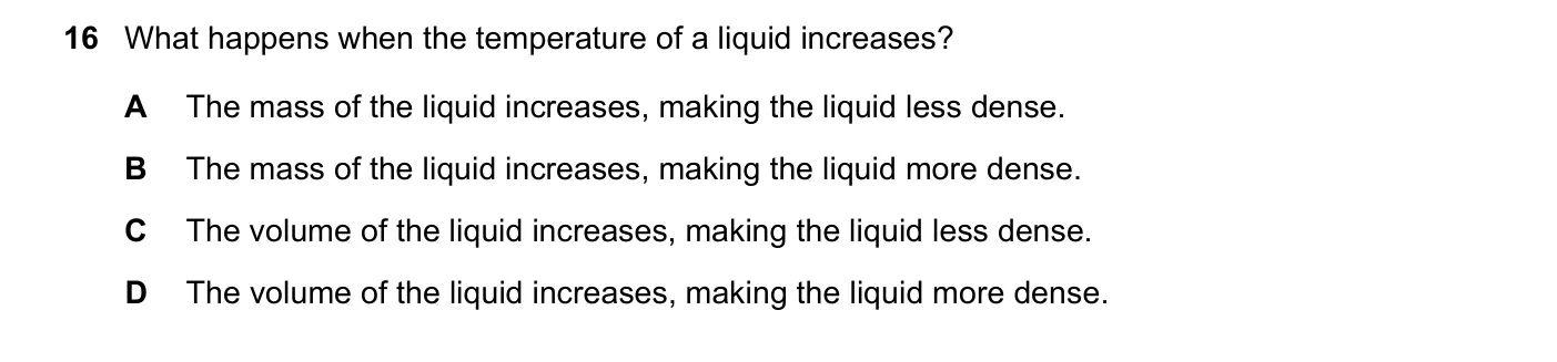 Question 16, March 2023, 0625 Paper 22