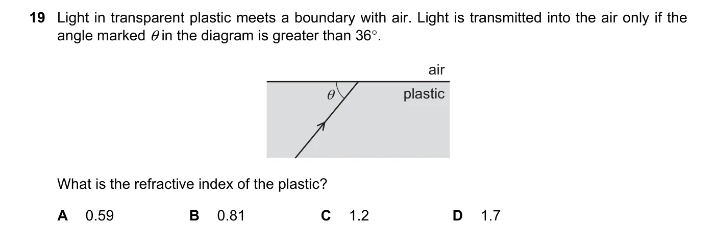 Question 19, March 2023, 0625 Paper 22