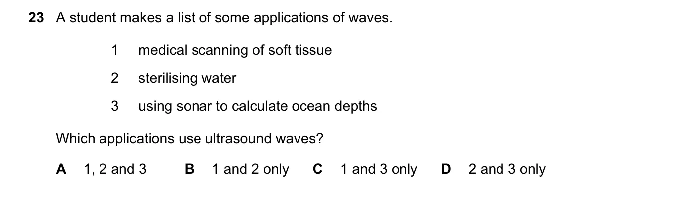 Question 23, March 2023, 0625 Paper 22