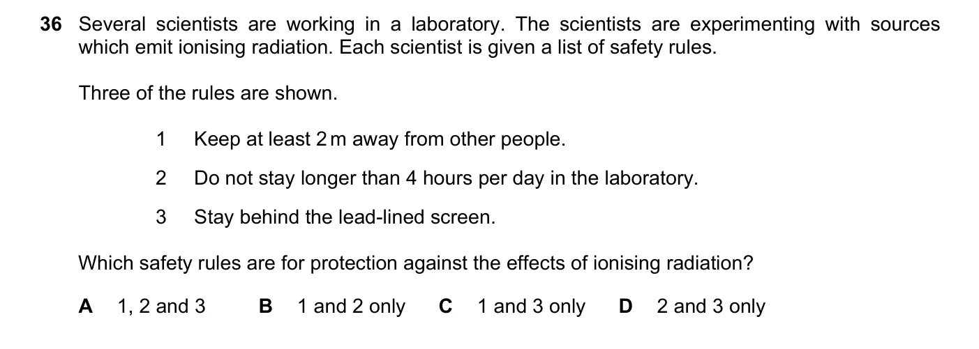 Question 36, March 2023, 0625 Paper 22