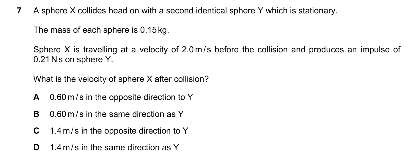 Question 7, November 2023, 0625 Paper 21