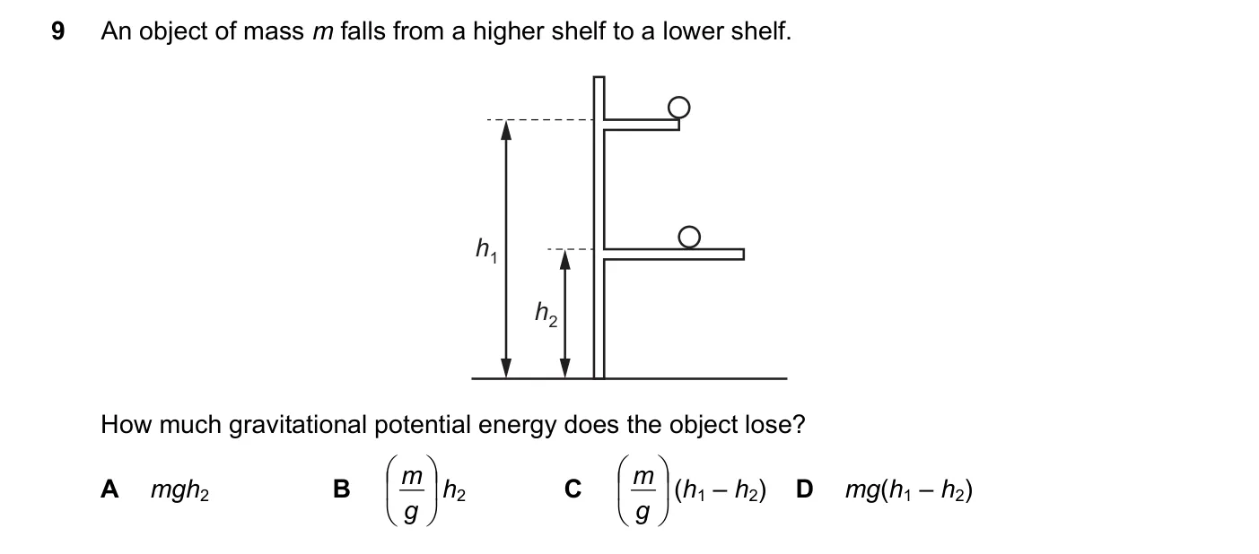 Question 9, November 2023, 0625 Paper 21