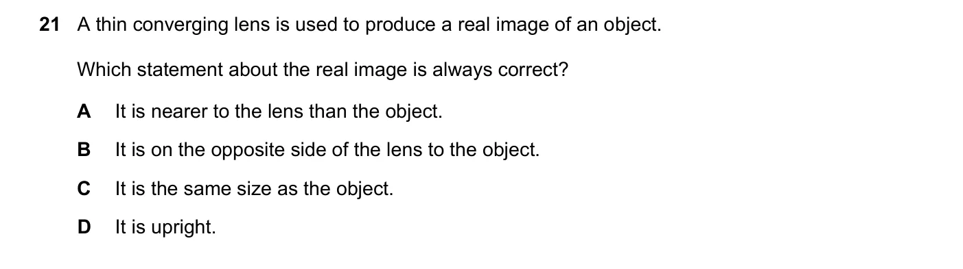 Question 21, November 2023, 0625 Paper 21