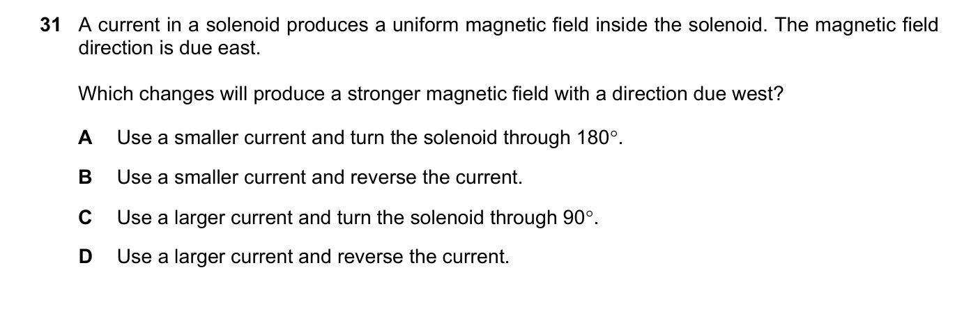 Question 31, November 2023, 0625 Paper 21