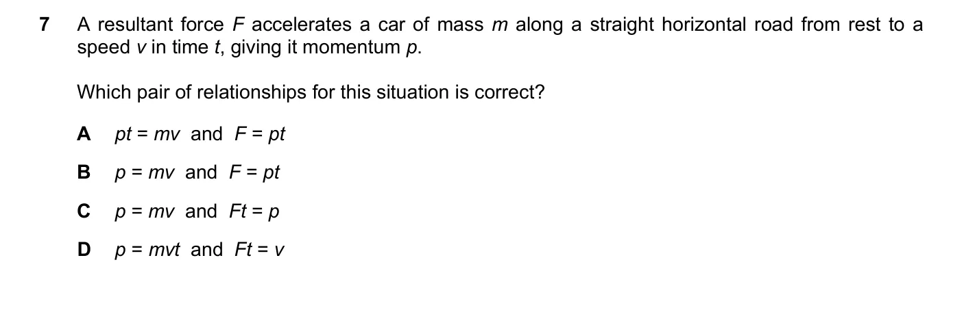 Question 7, November 2023, 0625 Paper 22