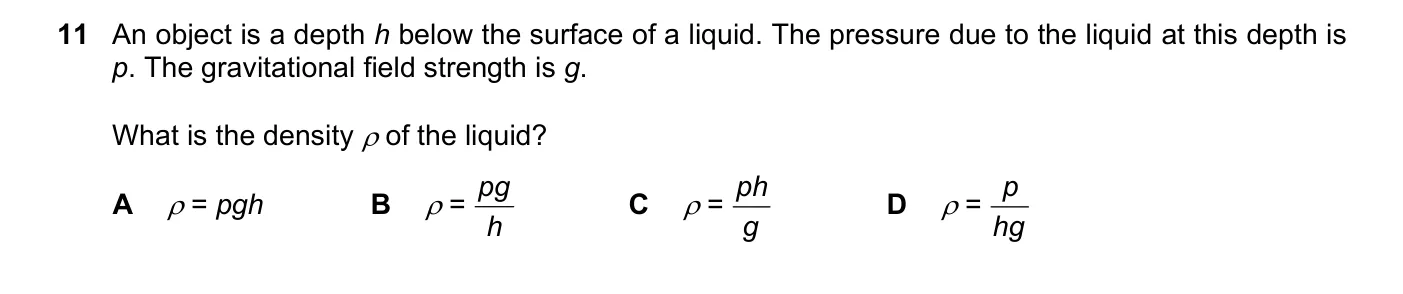 Question 11, November 2023, 0625 Paper 22