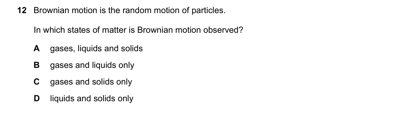 Question 12, November 2023, 0625 Paper 22