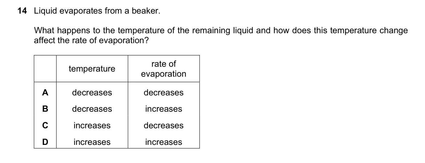 Question 14, November 2023, 0625 Paper 22