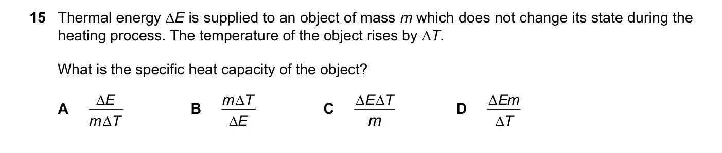Question 15, November 2023, 0625 Paper 22