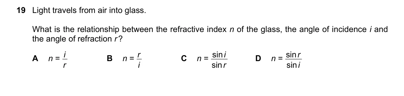 Question 19, November 2023, 0625 Paper 22