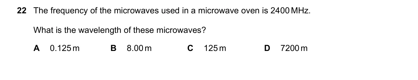 Question 22, November 2023, 0625 Paper 22