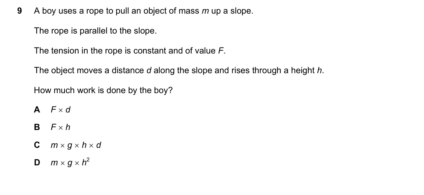 Question 9, November 2023, 0625 Paper 23