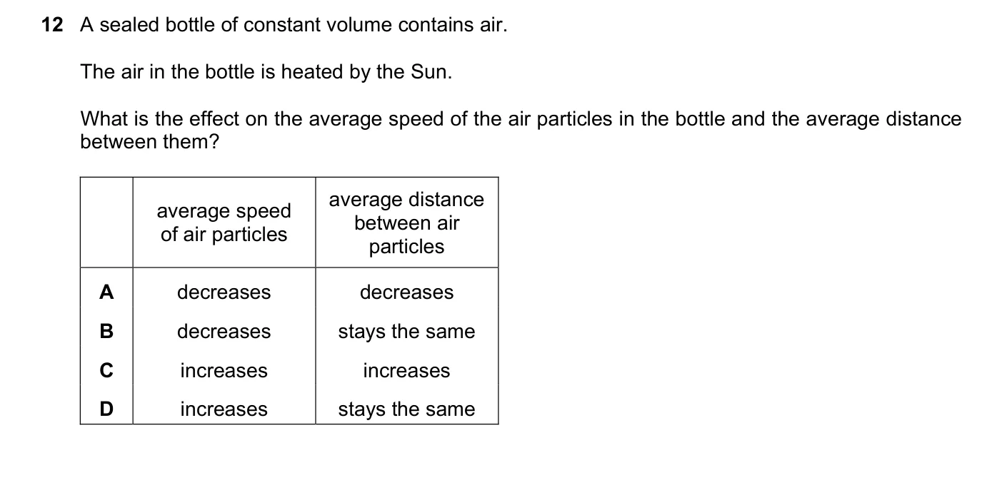 Question 12, November 2023, 0625 Paper 23