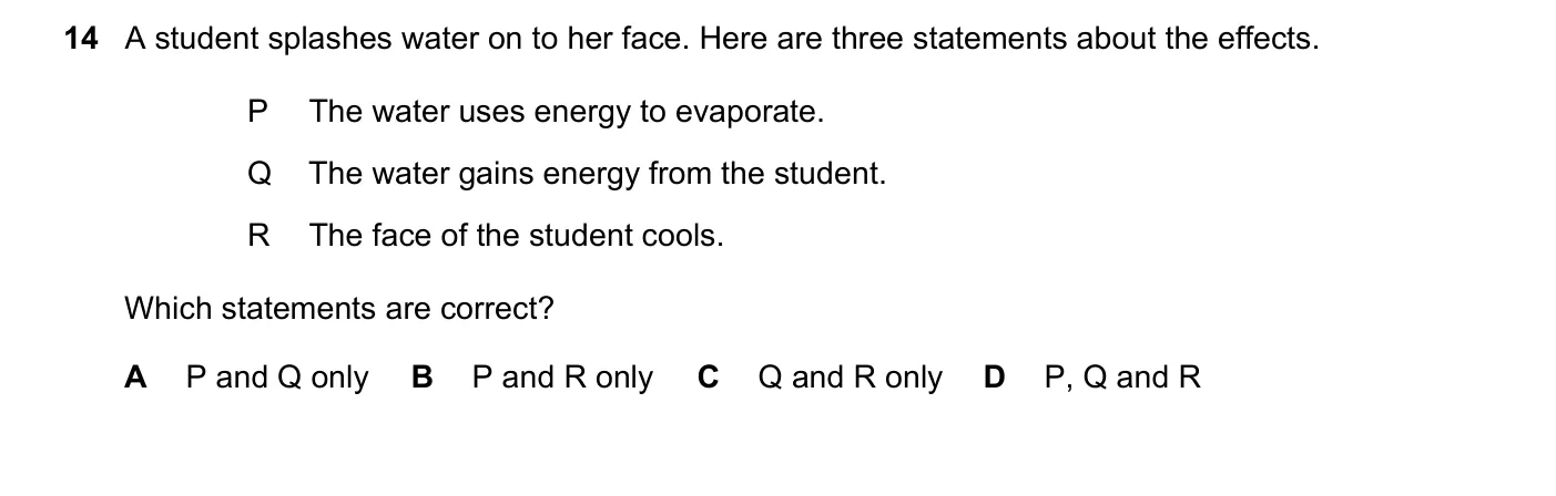 Question 14, November 2023, 0625 Paper 23