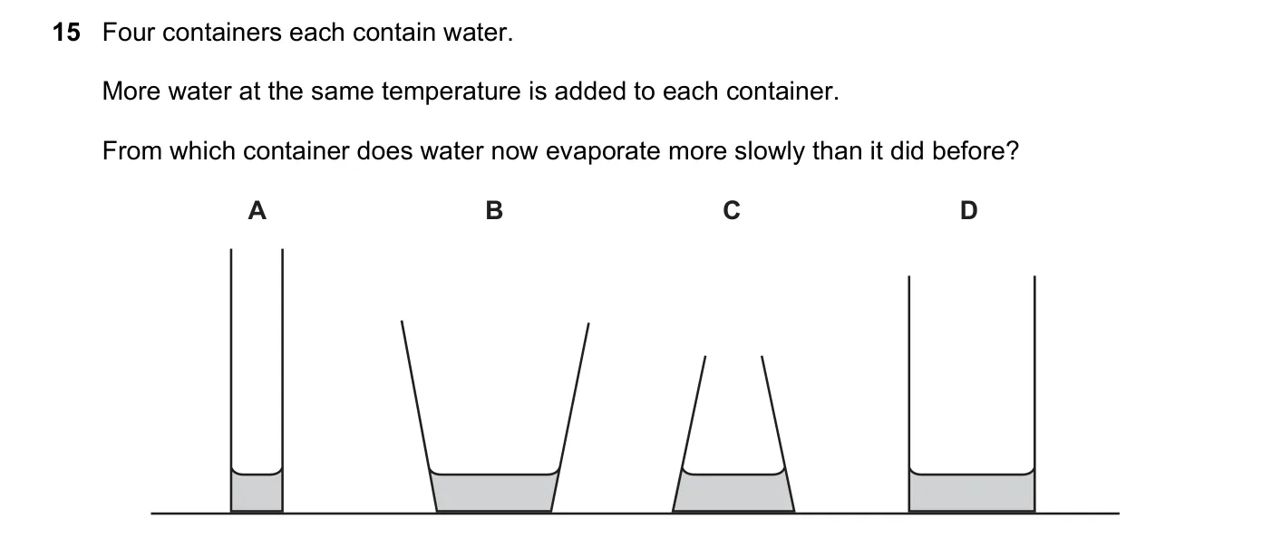 Question 15, November 2023, 0625 Paper 23