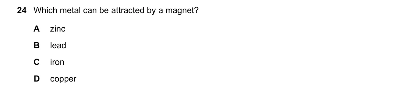 Question 24, November 2023, 0625 Paper 23