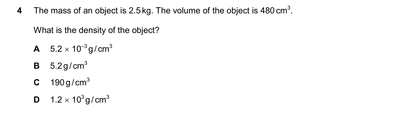 Question 4, June 2024, 0625 Paper 21