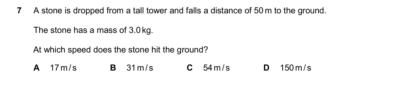 Question 7, June 2024, 0625 Paper 21