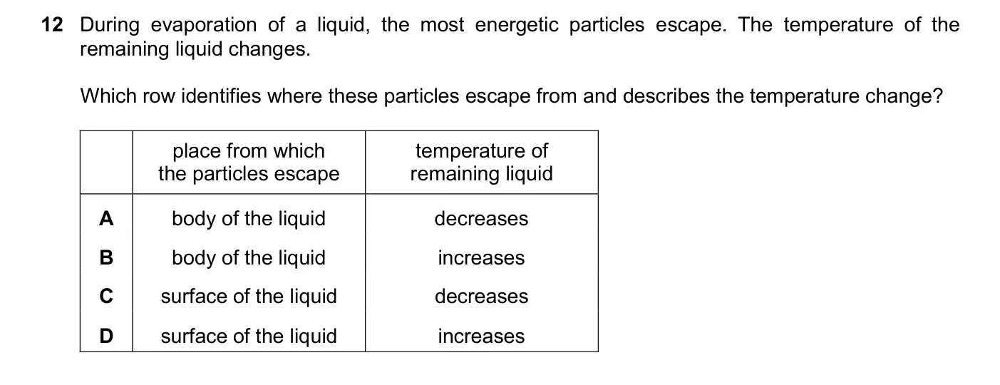 Question 12, June 2024, 0625 Paper 21