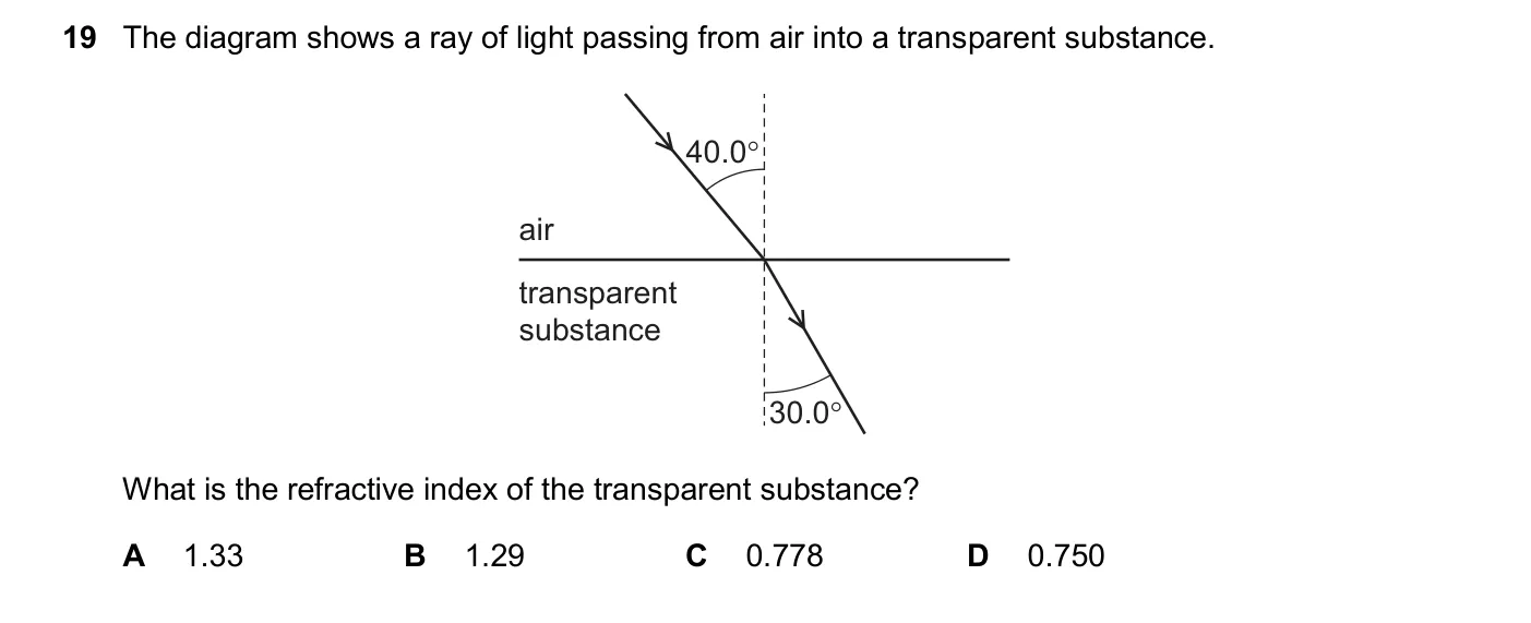 Question 19, June 2024, 0625 Paper 21