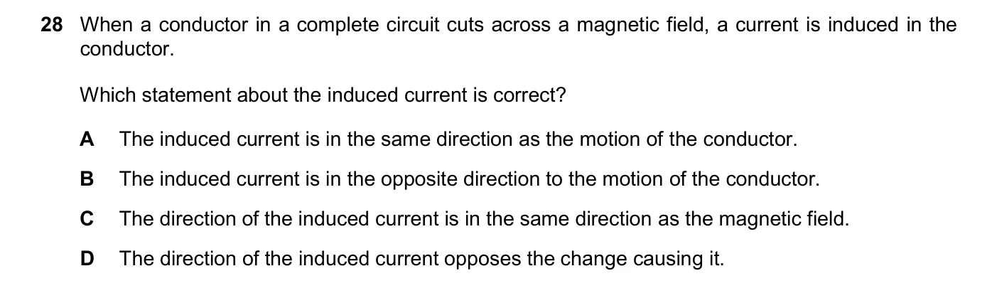 Question 28, June 2024, 0625 Paper 21
