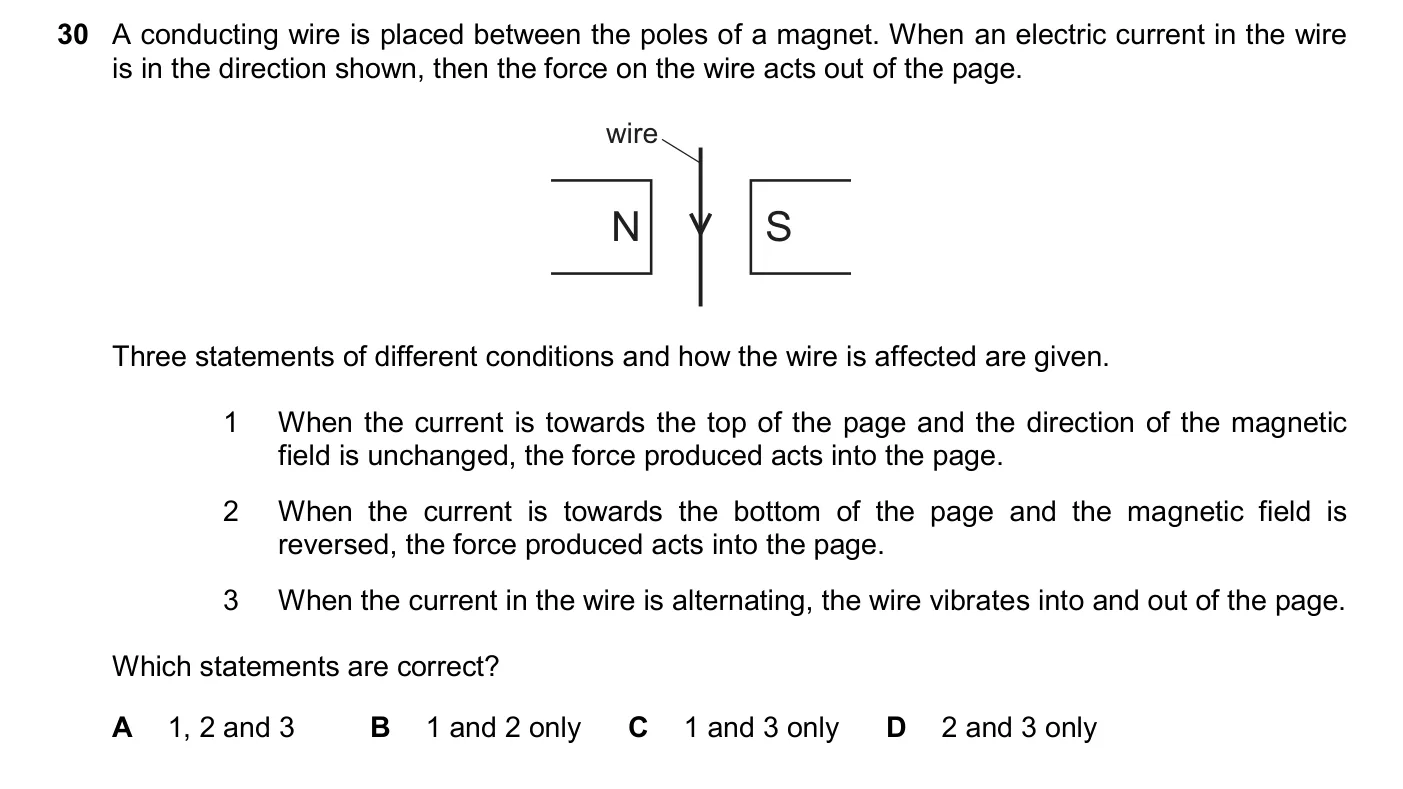 Question 30, June 2024, 0625 Paper 21