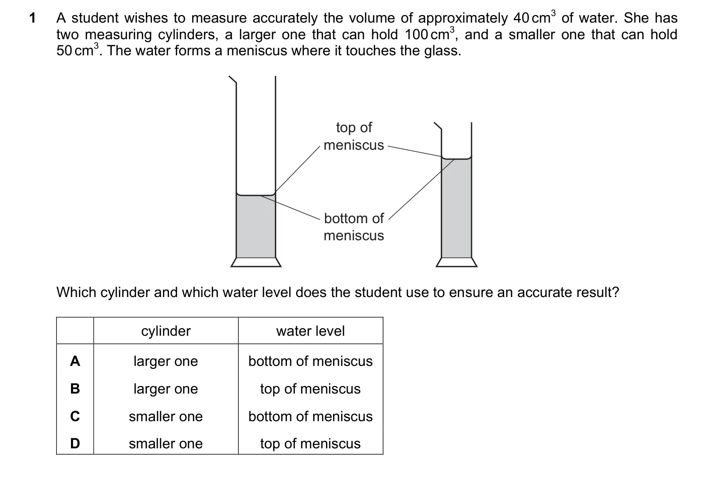 Question 1, June 2024, 0625 Paper 22
