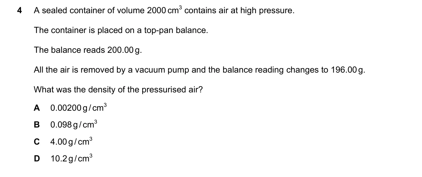 Question 4, June 2024, 0625 Paper 22