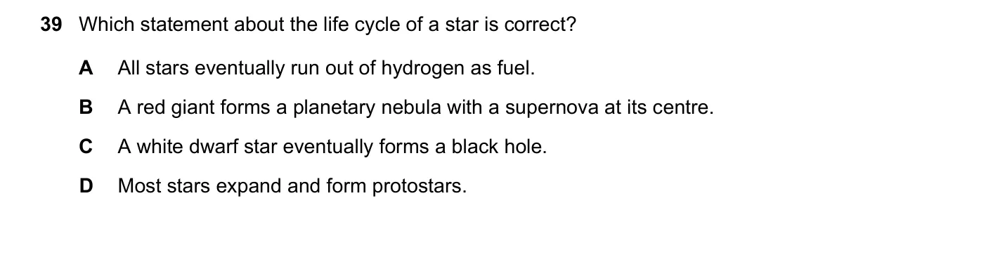 Question 39, June 2024, 0625 Paper 22